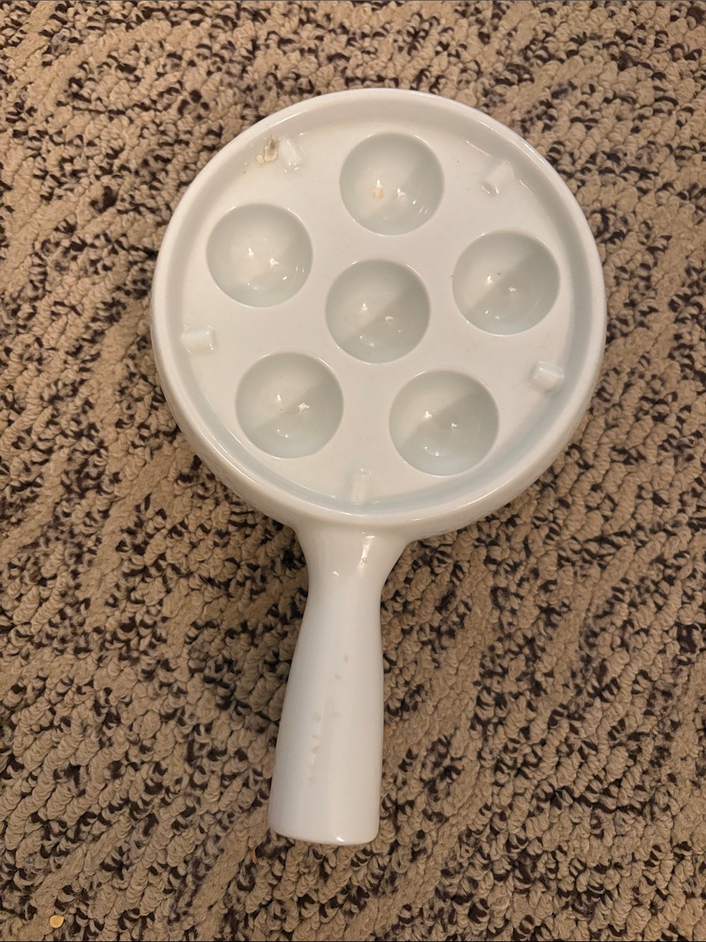 French White Ceramic escargot Pan - Home Accents